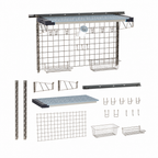 Thumbnail image #3 for Metro SmartWall Life SW-1848S4-30-SINK Wall-Mounted Sink Shelf Starter Kit, One Shelf, 304 Stainless Steel