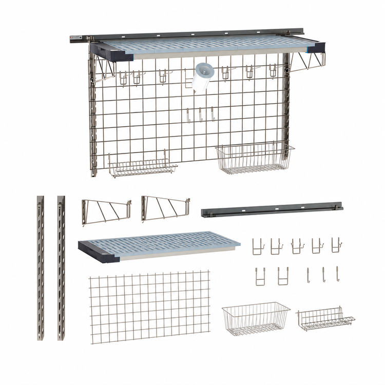 Product image #3 for Metro SmartWall Life Wall-Mounted Sink Shelf Starter Kit with 1 Shelf