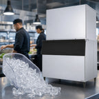 Thumbnail image #3 for Hoshizaki KM-2600SRJZ3 Remote Air-Cooled Crescent Cube Ice Maker, 2,617 lb/Day, Stackable, Stainless Steel, 48-Inch Wide