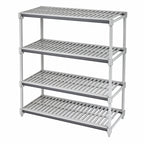Thumbnail image #3 for Cambro Camshelving® Elements EXSK1836V4480 4-Shelf Vented Universal Shelf Kit, 18 x 36 Inches, Speckled Gray