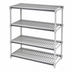 Thumbnail image #3 for Cambro Camshelving Elements XTRA 4-Shelf Vented Universal Shelf Kit, 18 x 36 Inches, Speckled Gray