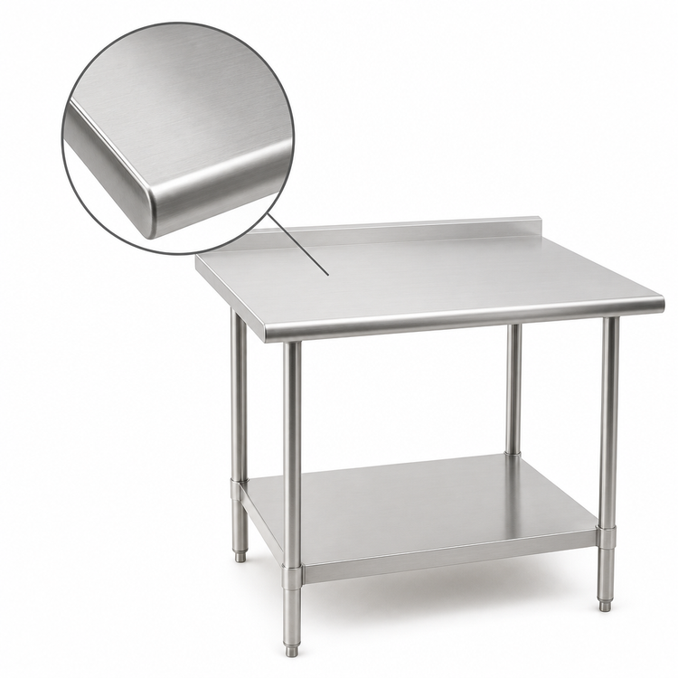 Product image #3 for Eagle Group BlendPort FL Series Stainless Steel Work Table with Open Base and Undershelf, 72W x 24D