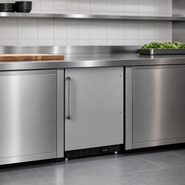 Product image #4 for Summit Commercial One-Section Undercounter All-Freezer with Reversible Solid Door, 2.68 Cu. Ft.