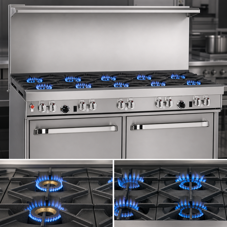 Product image #3 for Southbend Ultimate 60-Inch Gas Restaurant Range with 10 Open Burners and 2 Standard Ovens