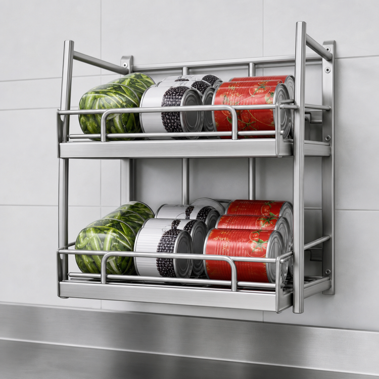 Product image #3 for Eagle Group WalStor 2-Deck Modular Wall-Mounted Can Rack