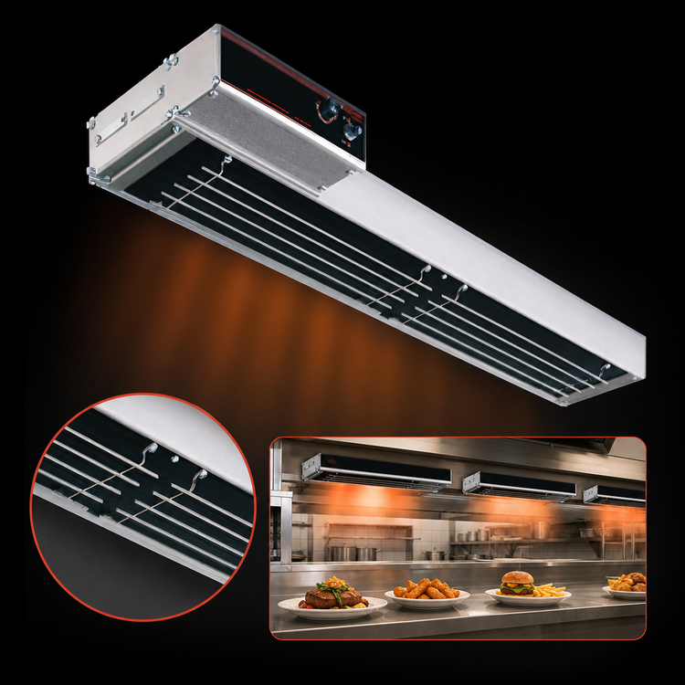 Product image #3 for Hatco Glo-Ray Infrablack 54-Inch Single Unlighted Strip Heater, Aluminum, 1250 Watts