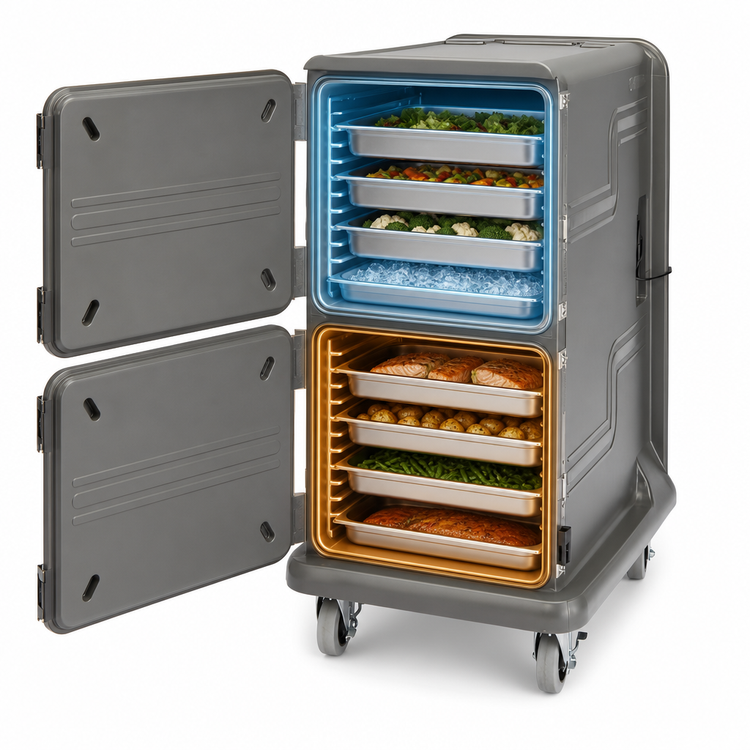Product image #3 for Cambro Pro Cart Ultra Electric Insulated Cold/Passive Front-Loading Food Pan Carrier, 16 GN 1/1 Capacity