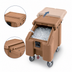 Thumbnail image #4 for Cambro SlidingLid™ Slant-Top Mobile Ice Caddy with 5-Inch Casters, 100 lb Capacity, Coffee Beige
