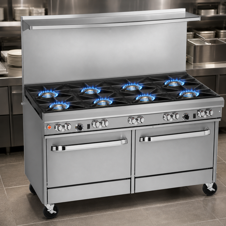 Product image #3 for Southbend Ultimate 60-Inch Gas Restaurant Range with 9 Open Burners and 2 Cabinets