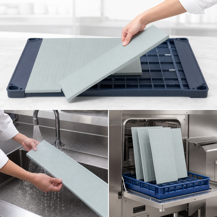 Product image #3 for MetroMax 4 54-Inch x 21-Inch Blue Solid Polymer Shelf with Microban
