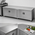 Thumbnail image #3 for Advance Tabco 120-Inch x 36-Inch Enclosed Stainless Steel Work Table with Cabinet Base, Mid-Shelf, Hinged Doors, and 14 Gauge 304 Top