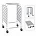 Thumbnail image #3 for Cres Cor Half-Height Knock Down Mobile Utility Pan Rack, 10-Pan Capacity, 18 x 26 Inch Pans, 5-Inch Swivel Casters