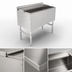 Thumbnail image #3 for John Boos Slim-Line 36-Inch Stainless Steel Underbar Ice Bin/Cocktail Unit with 2-Piece Sliding Lid