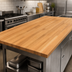 Thumbnail image #3 for Appalachian Red Oak Blended Rail Edge Grain Wood Island Countertop, 84 x 36 x 1-1/2 Inch, Varnique Finish