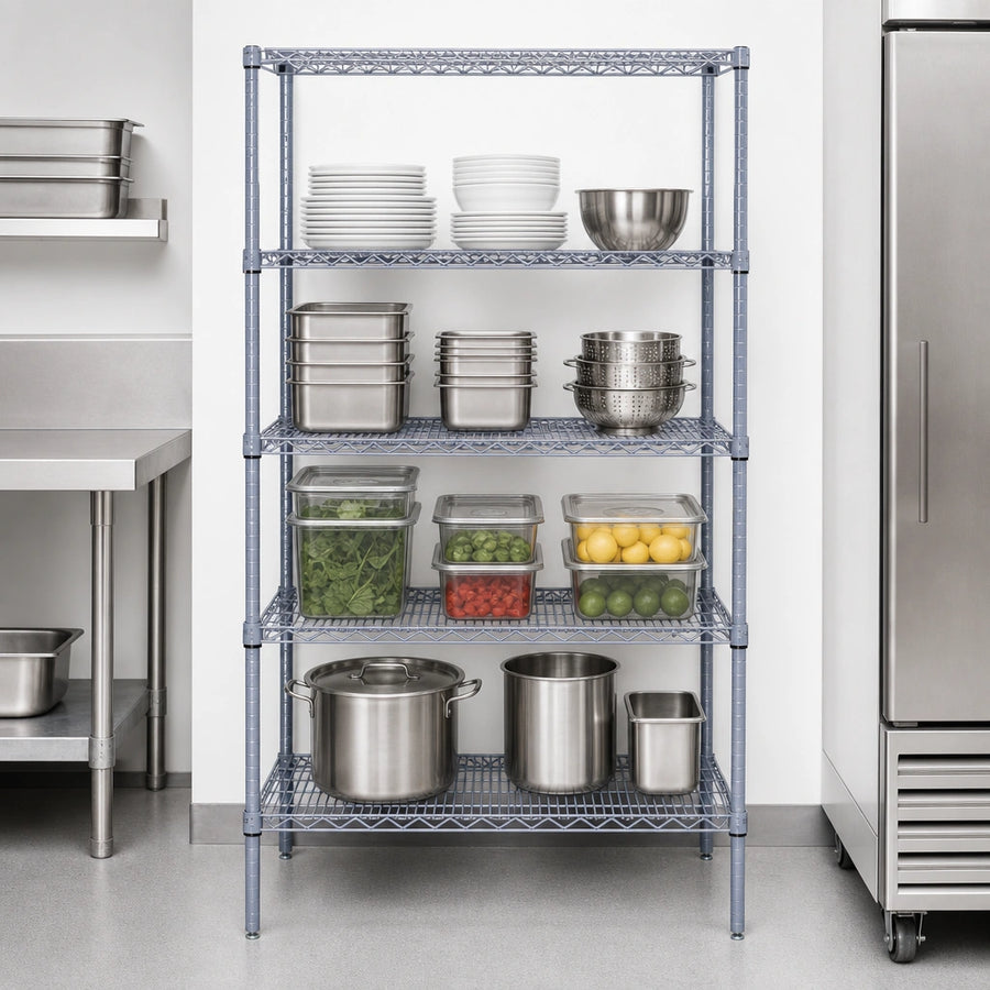 Includes Four Wire Shelves