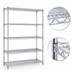 Thumbnail image #3 for Eagle Group Red-i-Pak 5-Tier Stationary Wire Shelving Unit, 60 x 24 x 74 Inches, Chrome Finish