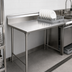 Thumbnail image #3 for Spec-Master Straight Clean Dishtable, Left-to-Right, 24 x 30 Inch, 8 Inch Backsplash, 304 Stainless Steel