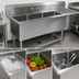 Thumbnail image #3 for John Boos Pro-Bowl 3-Compartment Stainless Steel Sink with 36-Inch Right Drainboard, 130-3/16-Inch Wide
