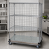 Thumbnail image #3 for Wire Enclosed Mobile Cart with 4 Shelves, 60 x 24 x 80 Inches, Chrome Plated, 1200 lb Capacity