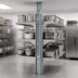Thumbnail image #3 for Eagle Group Back-To-Back Stainless Steel Cantilever Shelving Upright, 120-Inch Floor-To-Ceiling Mount