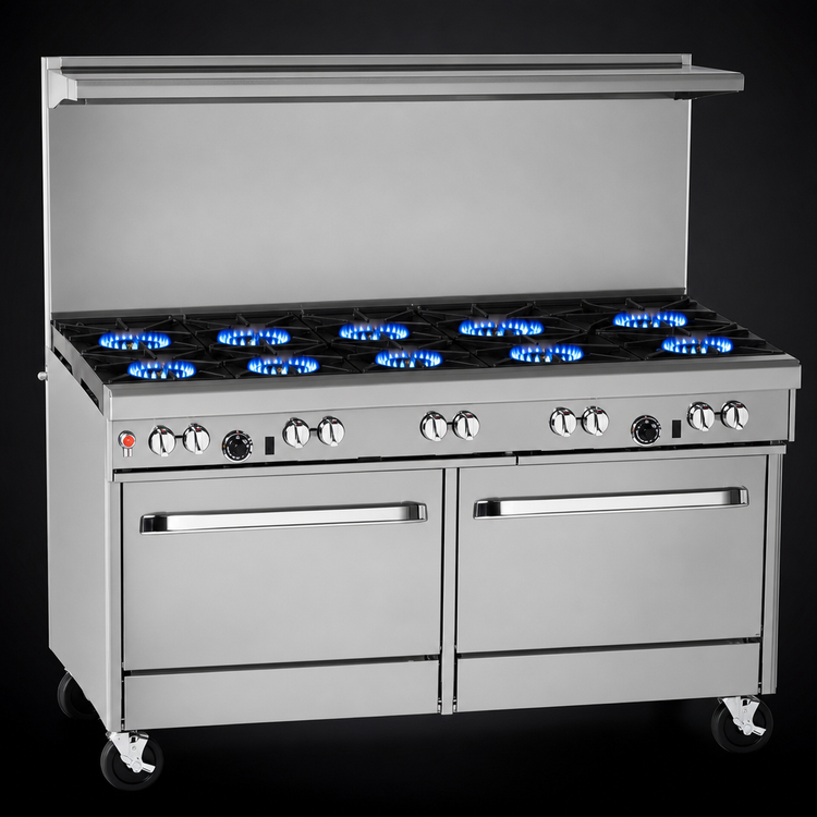 Product image #3 for Southbend Ultimate 60-Inch Gas Restaurant Range with 10 Open Burners, Standard Oven, and Cabinet Base