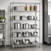 Thumbnail image #3 for Redipak 5-Tier Wire Shelving Unit, 48W x 24D x 63H, Stationary, Zinc Finish