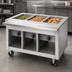 Thumbnail image #3 for Randell Electric Mobile 3-Well Hot Food Table with Open Storage Base