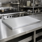 Thumbnail image #4 for John Boos KCT-SS2425 Stainless Steel Countertop, 24" W x 25" D, 1-1/2" Thick, 16 Gauge, No Backsplash, #4 Polish