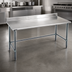 Thumbnail image #3 for Deluxe Series 108-Inch x 30-Inch Stainless Steel Work Table with 4.5-Inch Backsplash and Galvanized Tubular Base
