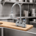 Thumbnail image #3 for T&S Brass EverSteel 4-Inch Centers Deck-Mount Workboard Faucet with 5-3/4-Inch Swivel Gooseneck Spout