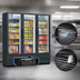Thumbnail image #4 for Turbo Air Super Deluxe Three-Section Glass Door Freezer Merchandiser, 62.2 Cu. Ft., Bottom-Mounted Refrigeration, Hinged Triple-Pane Doors