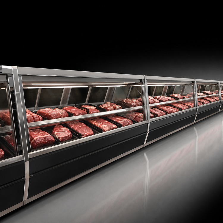 Product image #3 for Howard-McCray 40E Series 148-1/2-Inch Wide Full-Service Self-Contained Red Meat Service Case