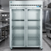 Thumbnail image #3 for Hoshizaki Steelheart F2A-FG Two-Section Full Glass Door Reach-In Freezer, 50.37 Cu. Ft., Top-Mounted Self-Contained Refrigeration