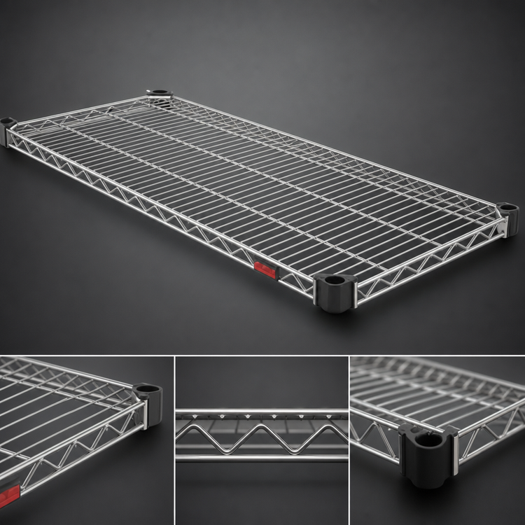 Product image #3 for EAGLEbrite Quad-Adjust 72" x 24" Wire Shelf, Zinc Finish, 600 lb. Capacity