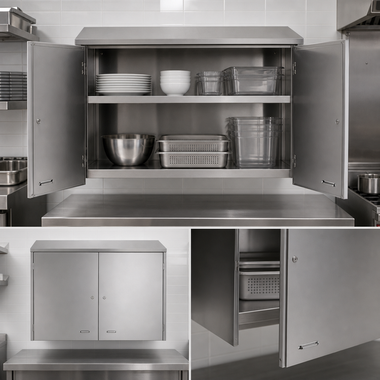 Product image #3 for Glastender 24-Inch Wall-Mounted Stainless Steel Wall Cabinet with 2 Hinged Doors
