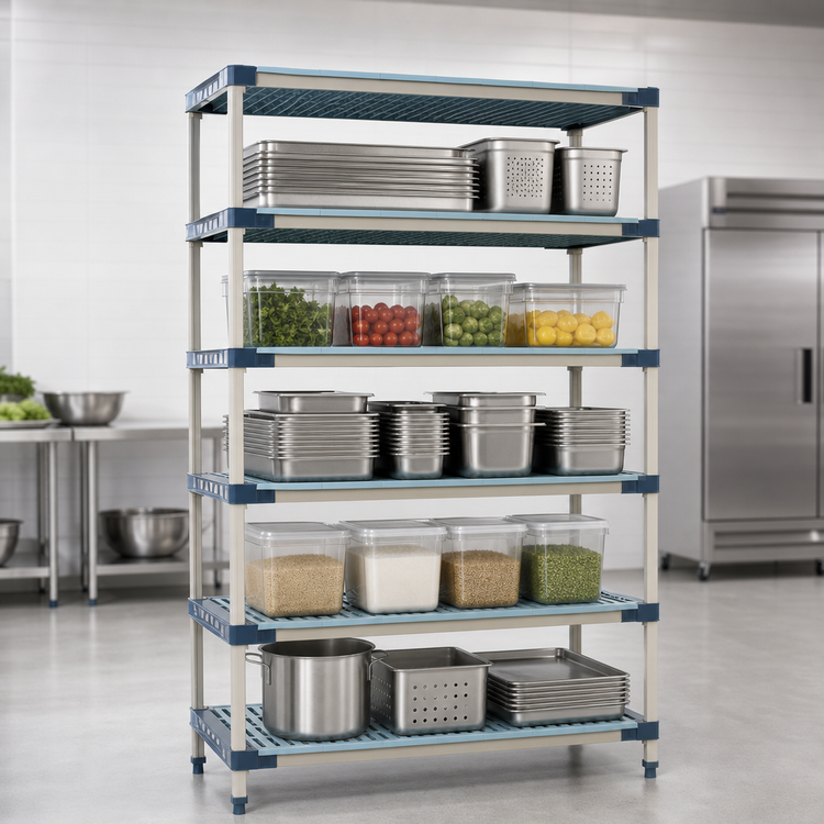 Product image #3 for MetroMax 4 5-Shelf Starter Polymer Shelving Unit, 60"W x 21"D x 74"H