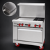 Thumbnail image #3 for American Range 36-Inch Gas Restaurant Range with Left 24-Inch Griddle, 2 Open Burners and Standard Oven