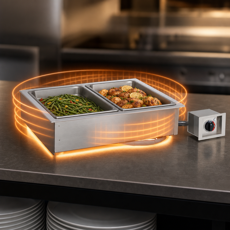 Product image #3 for Alto-Shaam Halo Heat Waterless Drop-In Electric Hot Food Well, 2 Full-Size Pan Capacity, 6-3/8-Inch Deep Well
