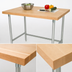 Thumbnail image #4 for Advance Tabco Maple Top Work Table with Stainless Steel Base, 48