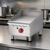 Thumbnail image #3 for Omcan Countertop Stainless Steel Natural Gas Griddle with Thermostatic Control, 15-Inch x 20-Inch Cooking Area, 1 Burner