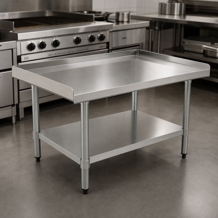 Product image #3 for BlendPort 48"W x 24"D Stainless Steel Equipment Stand with Adjustable Undershelf
