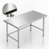 Thumbnail image #3 for 60 Inch x 30 Inch 18/400 Stainless Steel Work Table with Open Base and Adjustable Bullet Feet