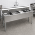 Thumbnail image #3 for Eagle Group Four-Compartment Utility Sink, 73-3/8 Inch x 28 Inch, 16-Gauge 430 Stainless Steel, No Drainboards