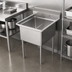 Thumbnail image #3 for Sapphire Manufacturing 1-Compartment Stainless Steel Sink with Galvanized Legs