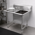 Thumbnail image #3 for John Boos B Series Commercial 1-Compartment Sink with Left Drainboard and 10-Inch Backsplash