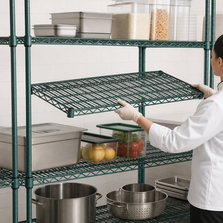 Product image #3 for Metro Super Adjustable Super Erecta 72"W x 24"D Wire Shelf, Metroseal 3 Finish