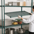 Thumbnail image #3 for Metro Super Erecta A2472NK3 Super Adjustable Wire Shelf, 72"W x 24"D, Green Epoxy-Coated Finish, Microban Antimicrobial Protection