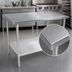 Thumbnail image #3 for John Boos Stallion 72-Inch x 30-Inch 14-Gauge Stainless Steel Top Work Table with Galvanized Base and Adjustable Undershelf
