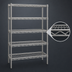Thumbnail image #3 for Valu-Master 5-Tier Wire Starter Shelving Unit with QuadTruss Shelves, 60 W x 24 D x 86 H, Pewter Gray Epoxy
