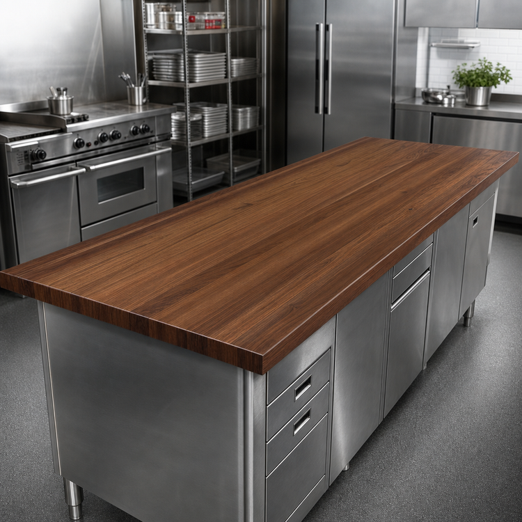 Product image #3 for Boos Block 84-Inch x 32-Inch Full-Length Edge Grain American Black Walnut Kitchen Countertop with Varnique Finish